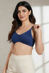 Zivame Double Layered Non Wired 3/4th Coverage Bra - Navy Peony — thumbnail 6